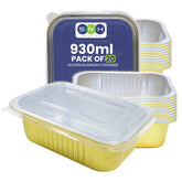 Gold Aluminum Foil Container 930ML With Lid
